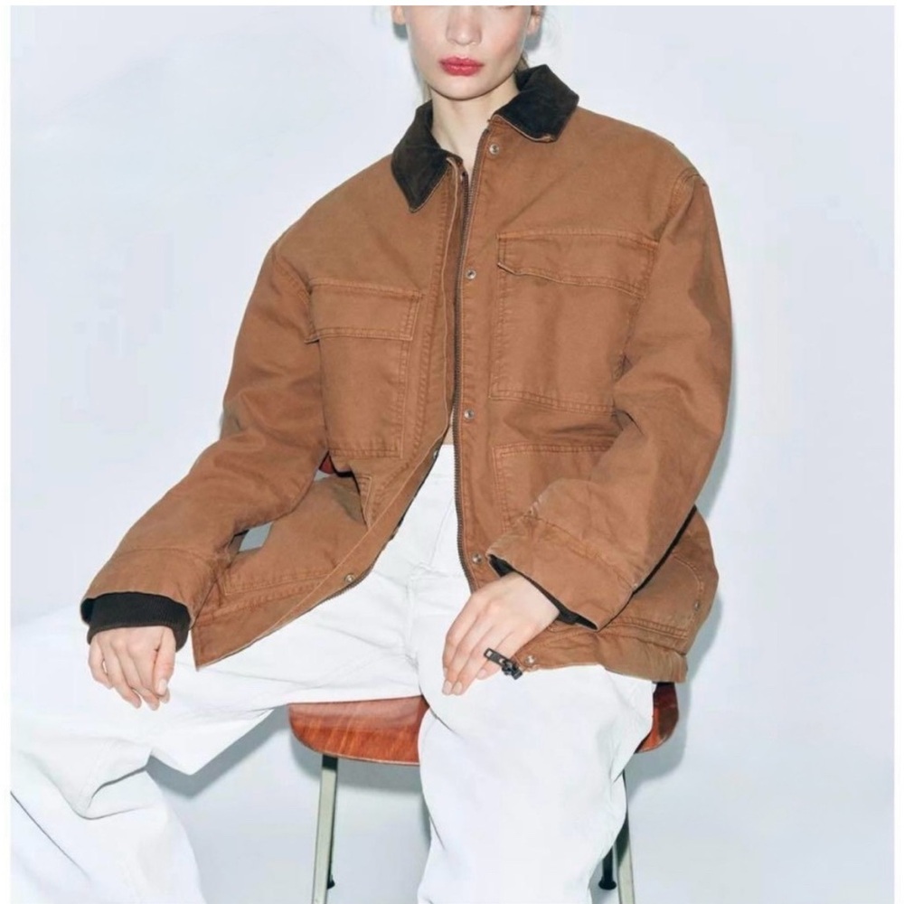 NWT ZARA CONTRAST COLLAR PADDED JACKET ZW COLLECTION
BARN COAT XS